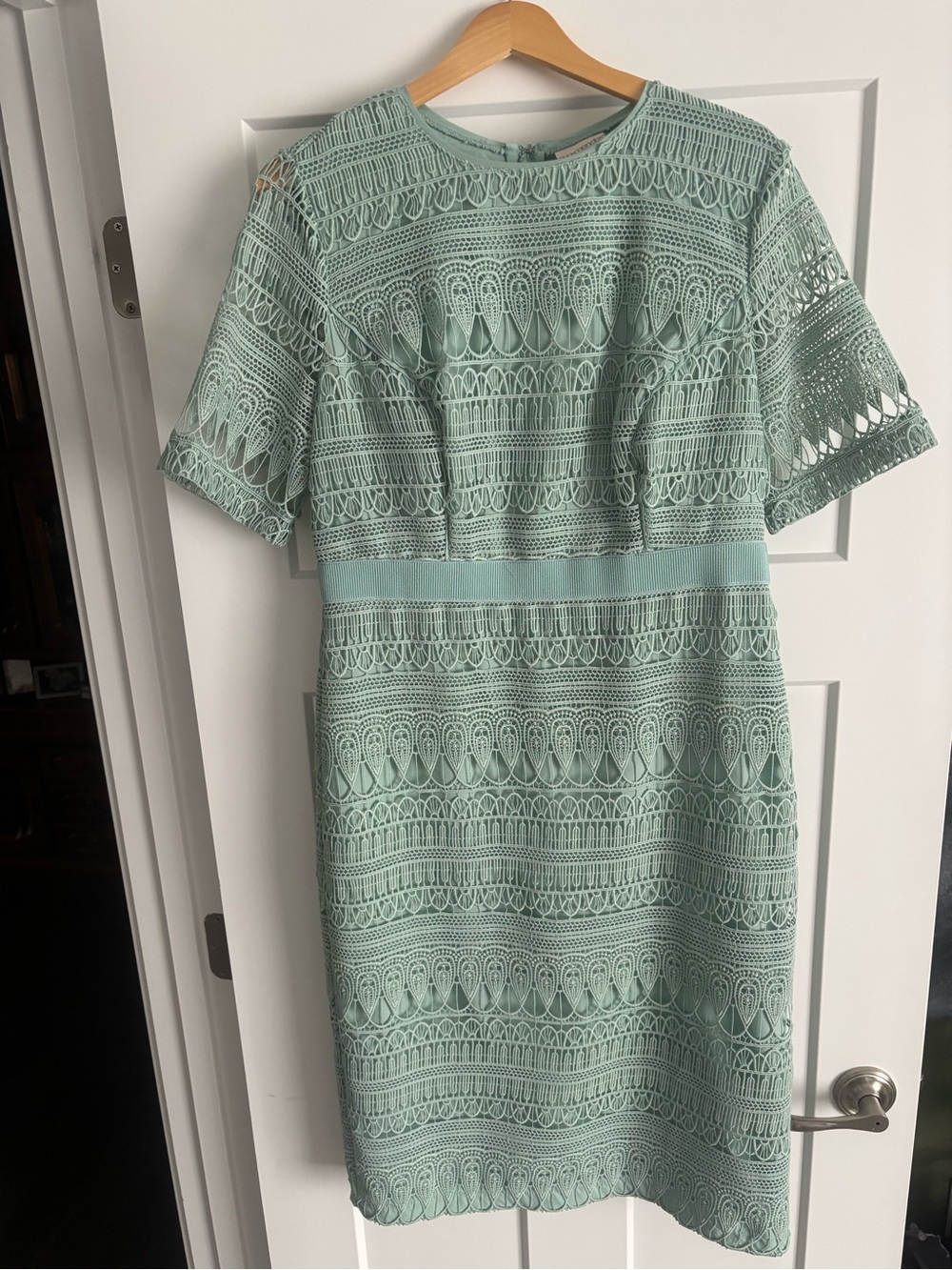 eva mendes for New York & Company Mint Green Lace Midi Dress